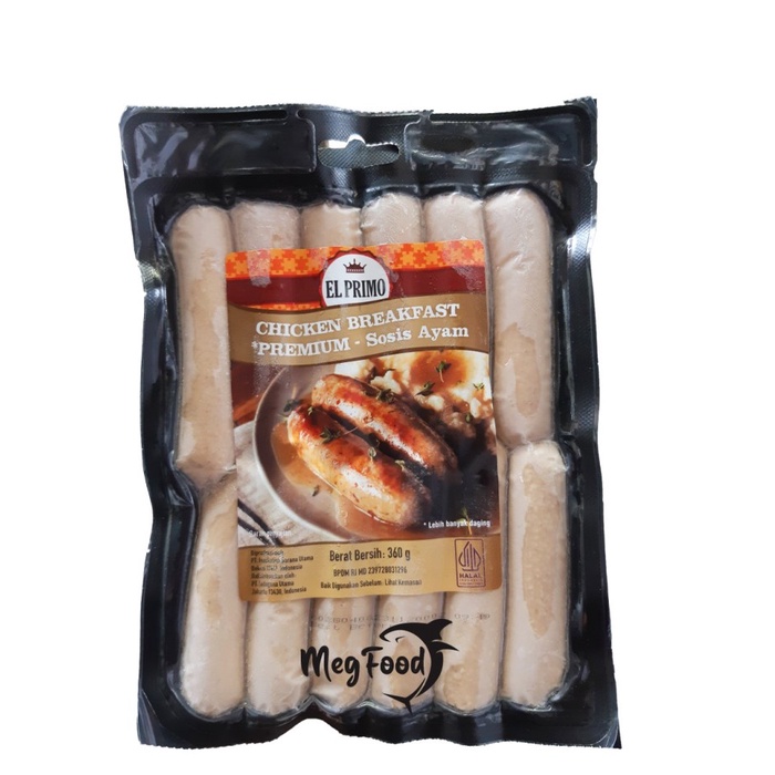 Sosis El Primo Chicken Breakfast | Premium Sosis Ayam 360 gr