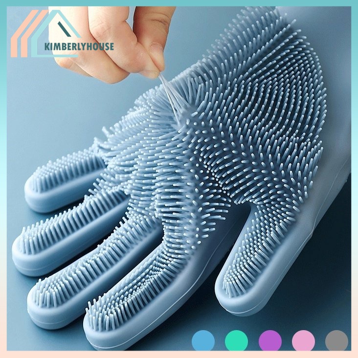 Sarung Tangan Cuci Piring Silikon Glove / Rubber Gloves / Sarung Tangan Latex Karet Gerigi