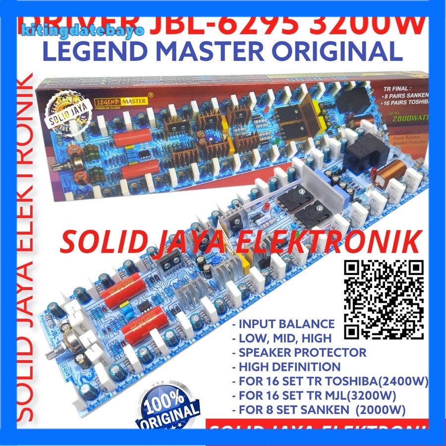 Kit Driver Jbl 6295 Jbl6295 Jbl-6295 Super Power Amplifier Tanpa Tr Final Super Driver Up To 2800W