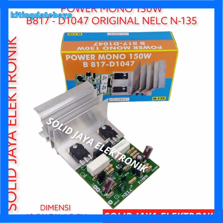 Kit Power Ocl Mono 150W B817 - D1047 Asli Amplifier Ampli 150 W Watt 1047 817 - 135 N 135 Nelc Asli
