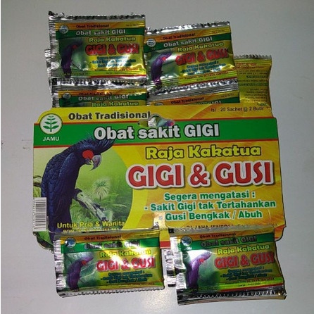 Obat Sakit Gigi Raja Kakatua mengobati Gigi & Gusi Obat Herbal Nyeri Gigi Berlubang dan Radang Gusi 