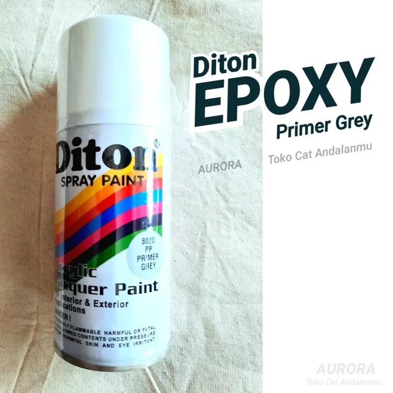 Cat Semprot Primer Epoxy Abu-Abu 150ml untuk Dasar Pengecatan Motor dan Mobil