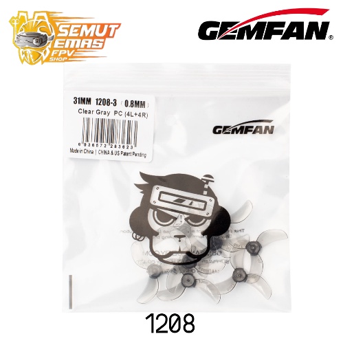 Gemfan 1208 31mm 3 Blade 0.8mm 1mm Shaft Propeller