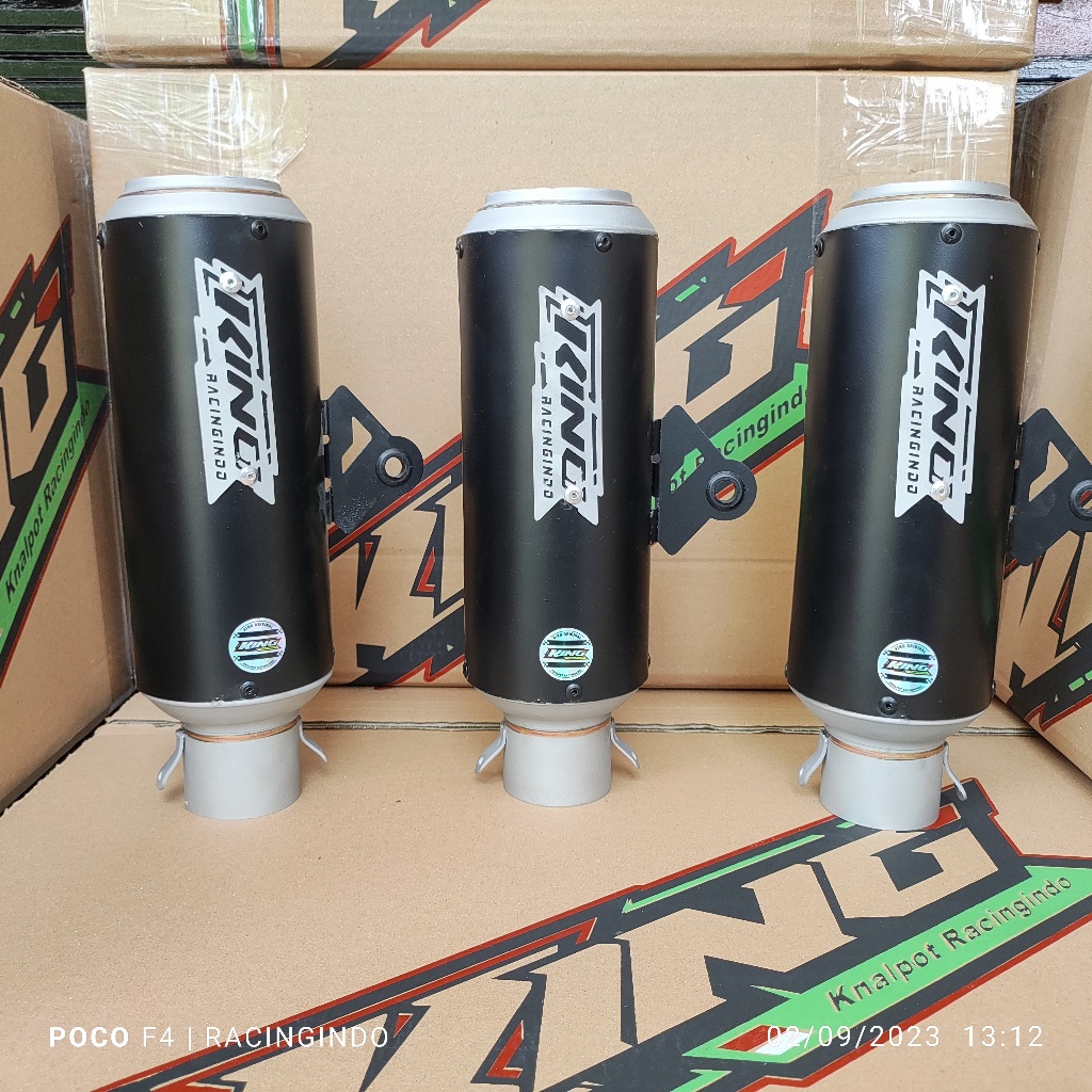 slinser knalpot racing inlet 50 mm king original model dpj gp 1 hitam coating gratis laser nama cbr 
