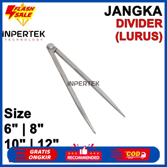 

SALE Jangka Besi 12" Jangka Lurus Jangka Bubut 12" Leg Divider Caliper 12 Terlaris