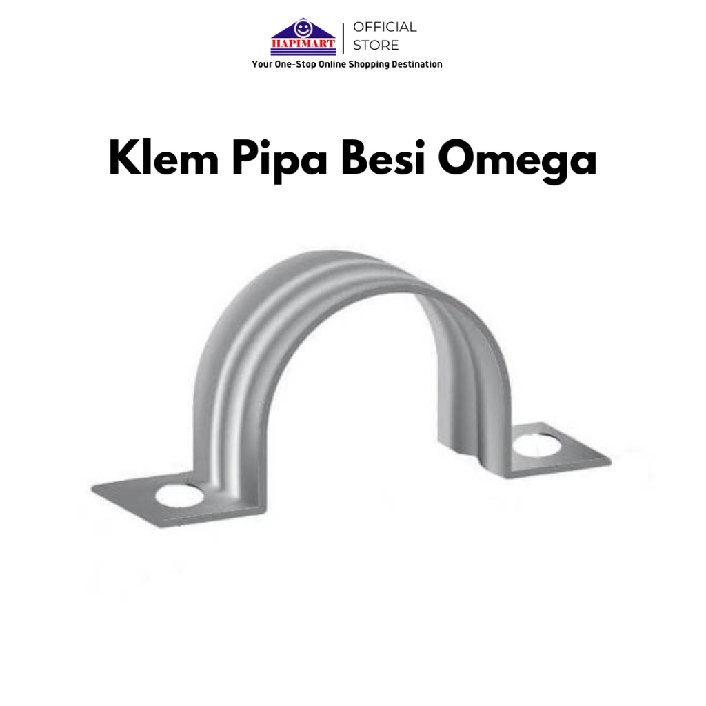 Klem Pipa Besi Omega Isi 3 Pcs/Klip Pipa Stainless Besar Klem Paralon