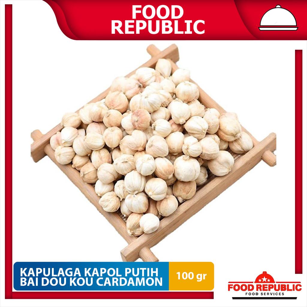 

Kapulaga Kapol Putih 100 gr Bai Dou Kou Cardamon Amomum Cardamomum