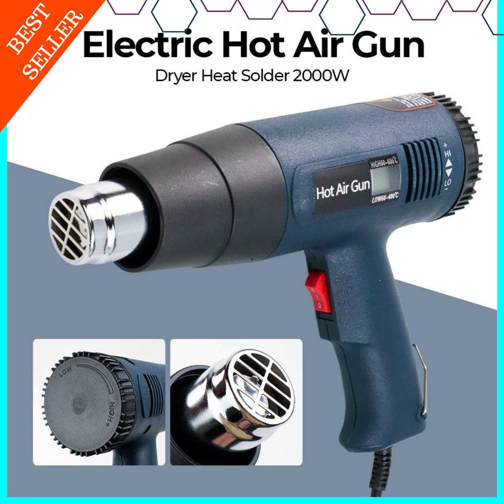 COD ZHCY Solder Thermal Electric Hot Air Gun Dryer Heat 2000 W / Solder Thermal Heat Dryer Murah uap