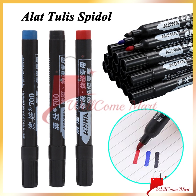 

Spidol Hitam Biru Merah / Spidol Marker Permanent / Spidol Permanen Tidak Bisa Dihapus