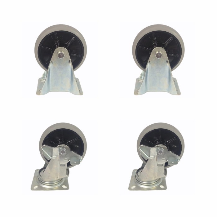 Roda Troli 6 Inch PU YUEI CASTER Made In Japan 1 Set