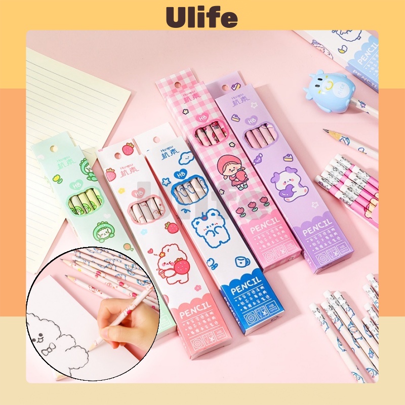 

10 PCS Pensil Set Pack /Cute Pensil Set Alat Tulis Sekolah/ Anak Lucu Pencil 2B / Pensil Lucu Kartun/Alat Tulis Sekolah