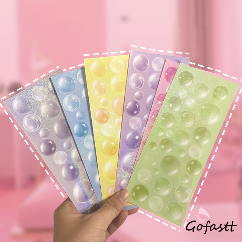 

Halo meteor bubble stiker Idola halus kilau gelembung stiker Diy stiker Dekorasi ledger tangan-G