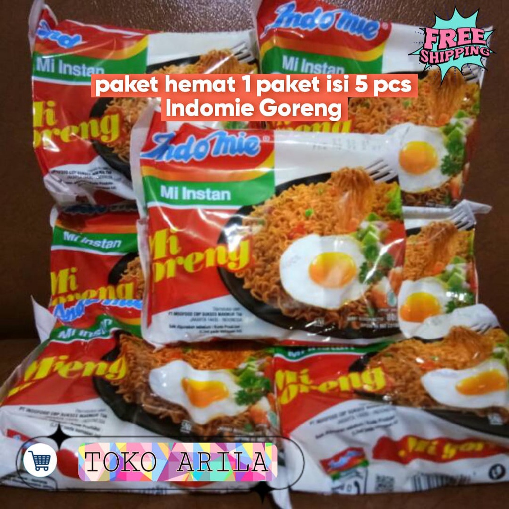 

Paket Hemat 5 pcs Mie Indomie Goreng per Bungkus