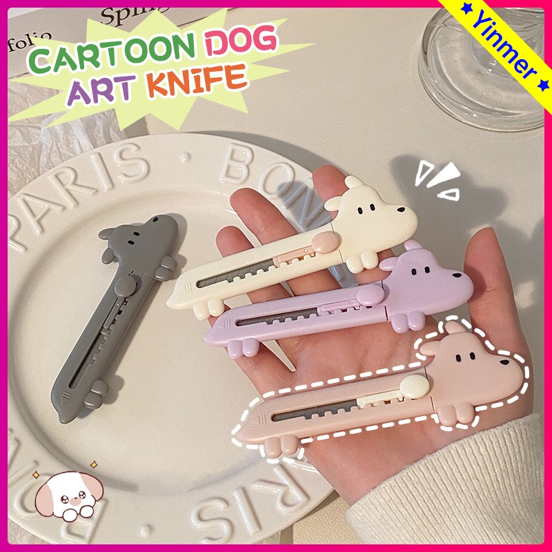 

COD✨Pisau Kartun Lucu Anjing Kecil Mini Cute Portabel Pisau Kertas Portabel Mini Kecil Untuk Anak Imnpor Warna-warni Murah-Yinmer