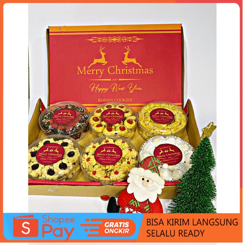 

Diskon Natal [TERLARIS] HAMPERS KUE KERING NATAL MERRY CHRISTMAS | Promo 12.12