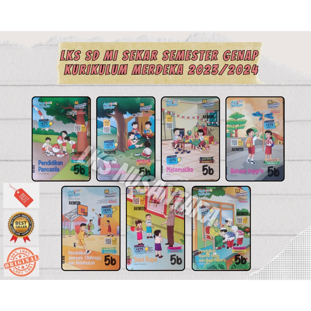 Buku LKS Sekar SD MI Kelas 5 Genap Kurikulum Merdeka 2023 - 2024 Termurah