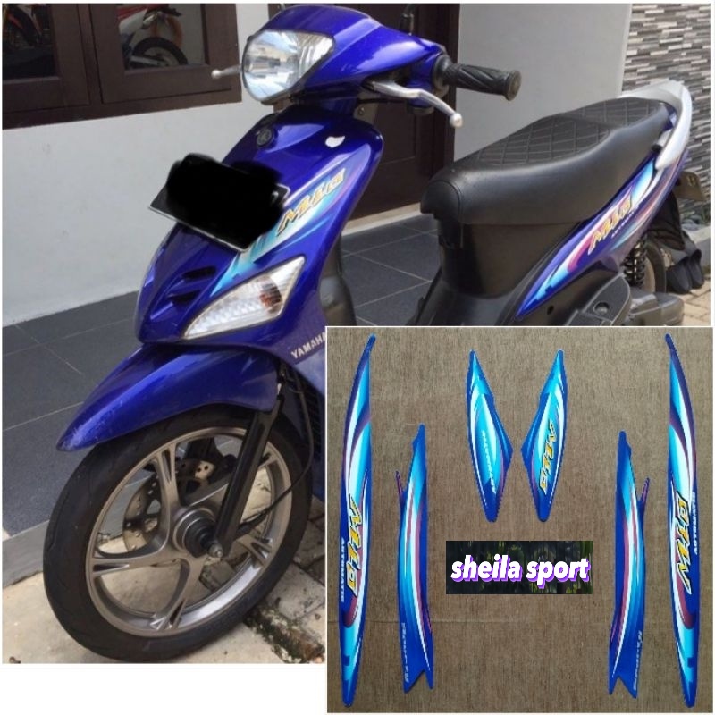 striping mio sporty stiker Striping Original Yamaha Mio sporty biru tahun 2007 2008 lis mio sporti