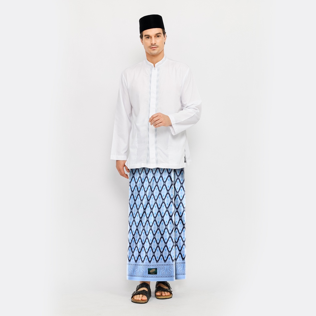 Sarung ATLAS Favorit Serasi Motif BHS KWG Biru Muda