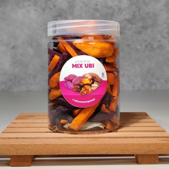 

KERIPIK MIX UBI CRISPY PREMIUM 750ml | KERIPIK UBI MADU, UBI UNGU
