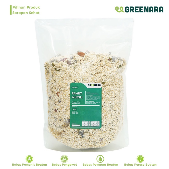 

[KUALITAS TERBAIK] Family Muesli 1 Kg / Sarapan Sehat Premium