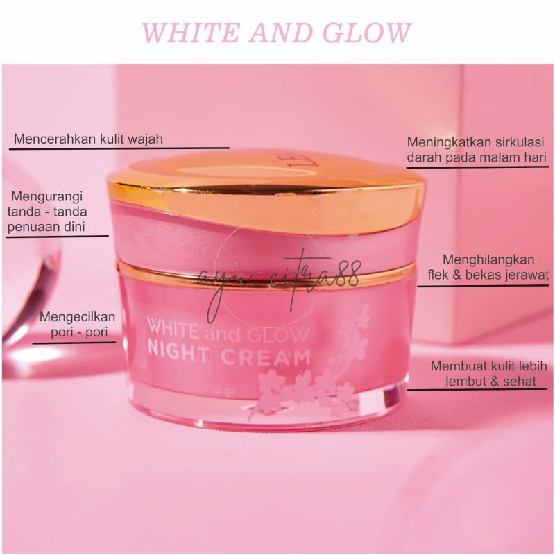 LEAVIE CP WHITE&GLOW Cream siang/malam Original