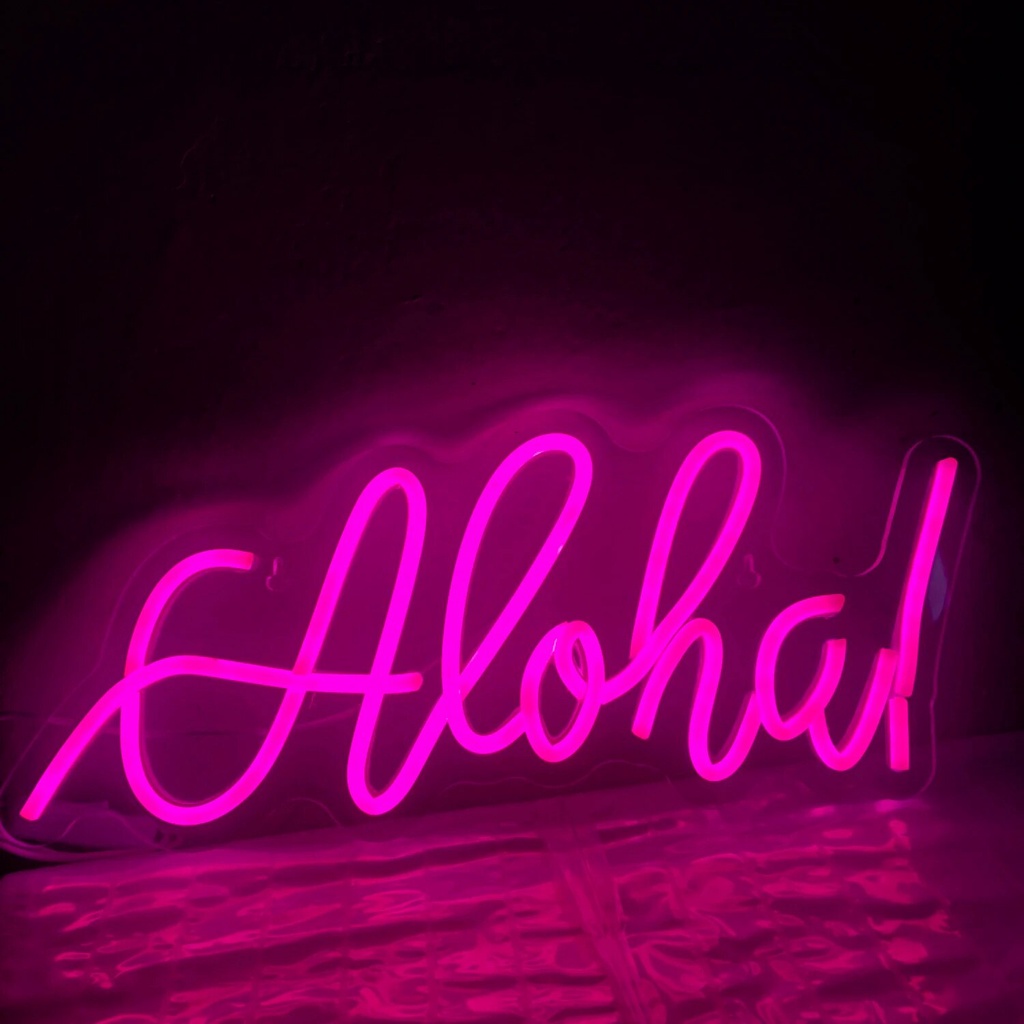 Aloha Neon LED Sign Home Decor Bedroom Living Room Office Studio Gym Restaurant Coffee Shop Hotel Ma