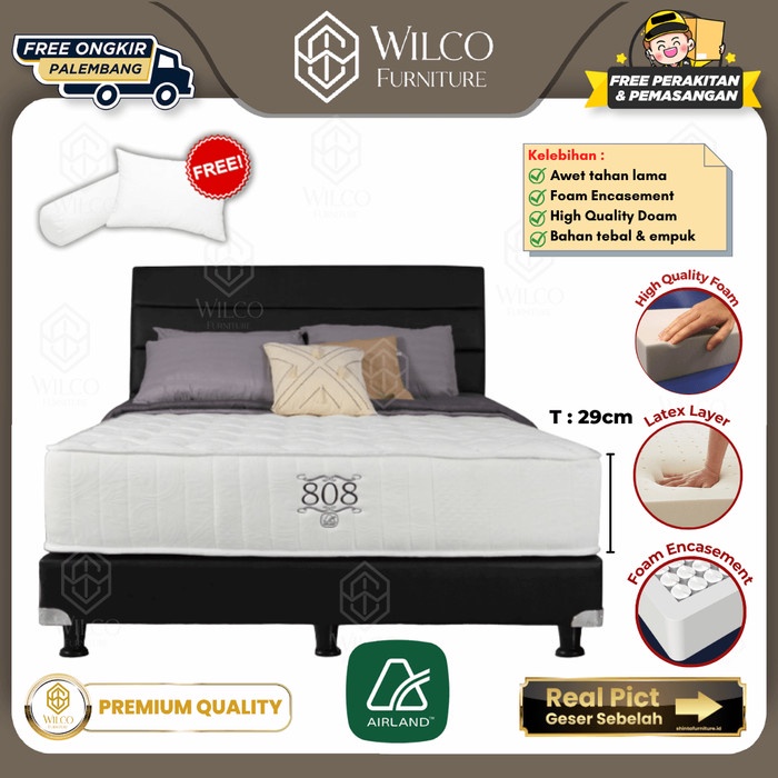 Kasur Springbed Airland 808 Deluxe Series / Matras Latex 22 Cm - 90x200, Matras Aja