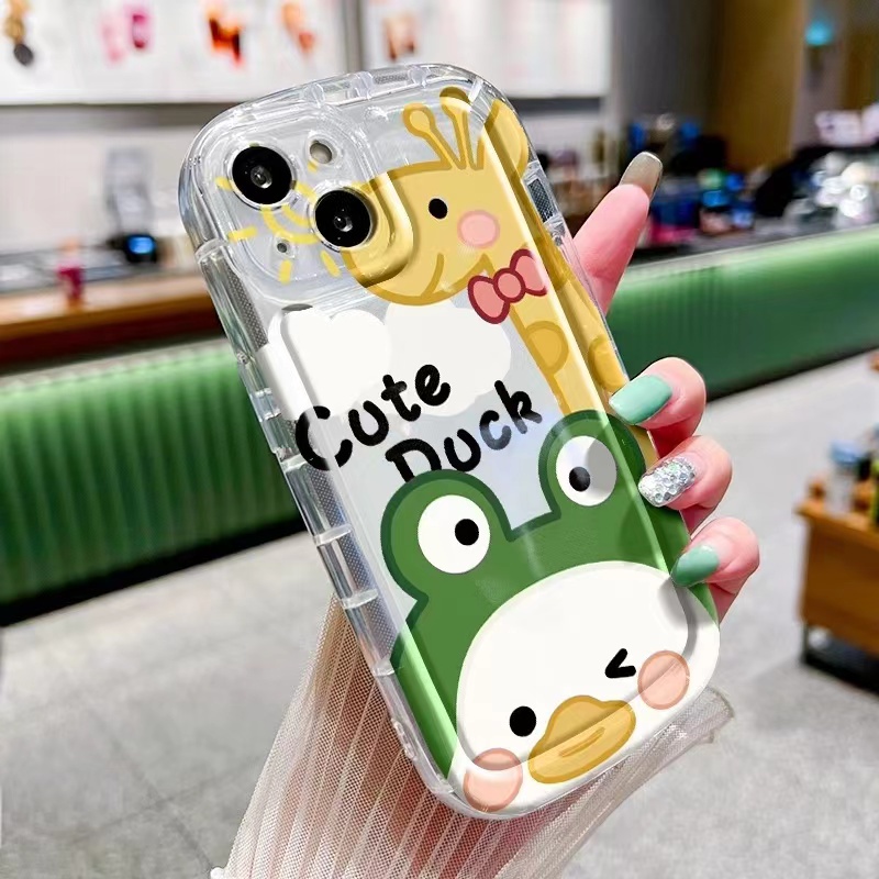 Soft Shockproof Cute Duck Giraffe Phone Case Suitable For Samsung A30/A20/A205/A305/M10S/A32/A33/A34