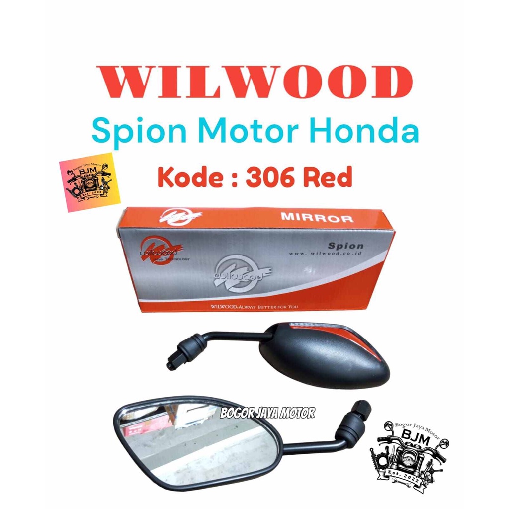 1 SET WILWOOD KACA SPION MOTOR HONDA 306 RED SPION HONDA KACA SPION HONDA MERAH MURAH KACA MOTOR SPI