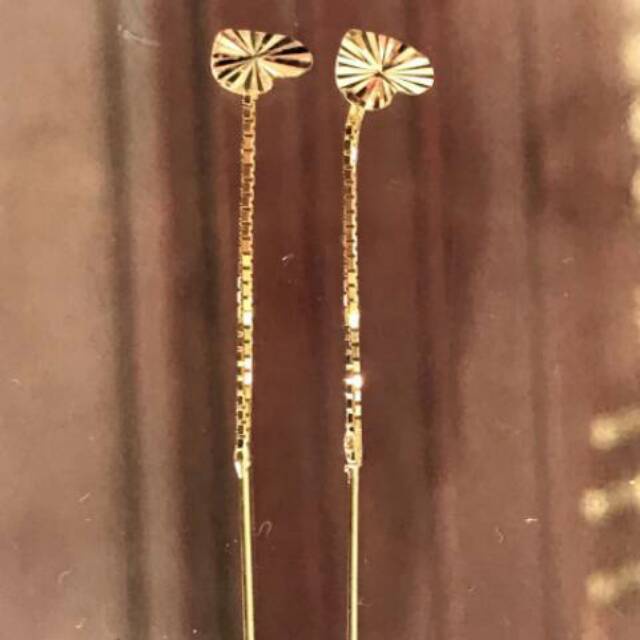 Anting diana anak dan dewasa emas asli kadar 65% 700 0.5 0,5 gram love hati bintang daun bunga itali