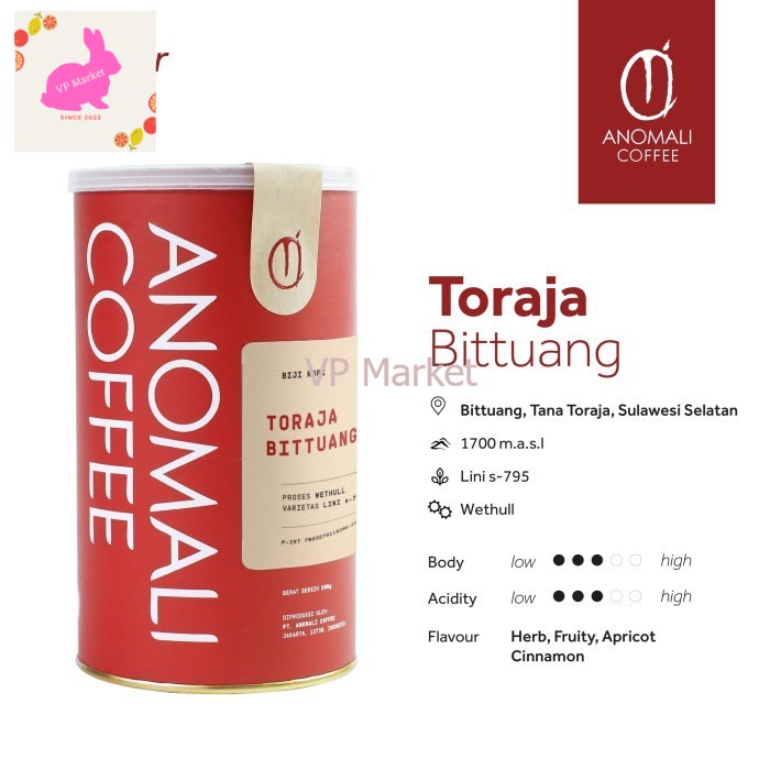 

Anomali Coffee Biji Kopi Toraja Bittuang