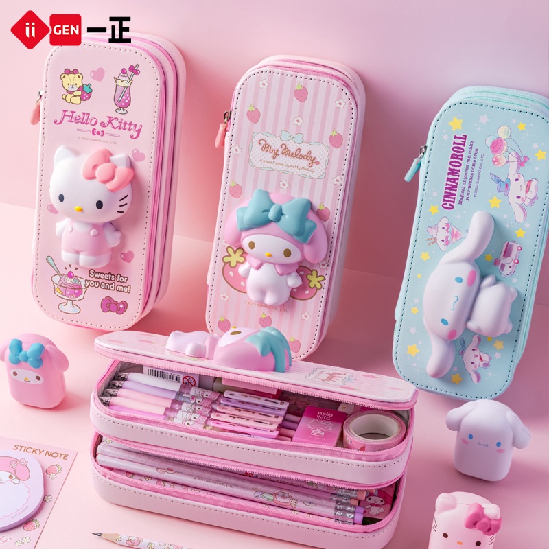 

(New) TEMPAT PENSIL 3D SQUISHY SANRIO PENCIL CASE CINNAMOROLL KUROMI MELODY