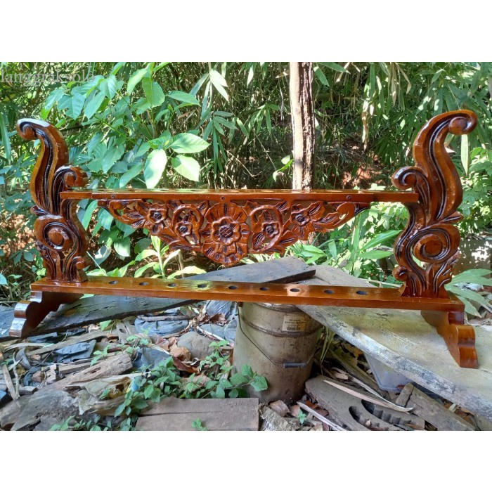 

jagrak keris isi 10 ukiran kamarogan bkn megantoro keris sengkelat lar - finishing antik