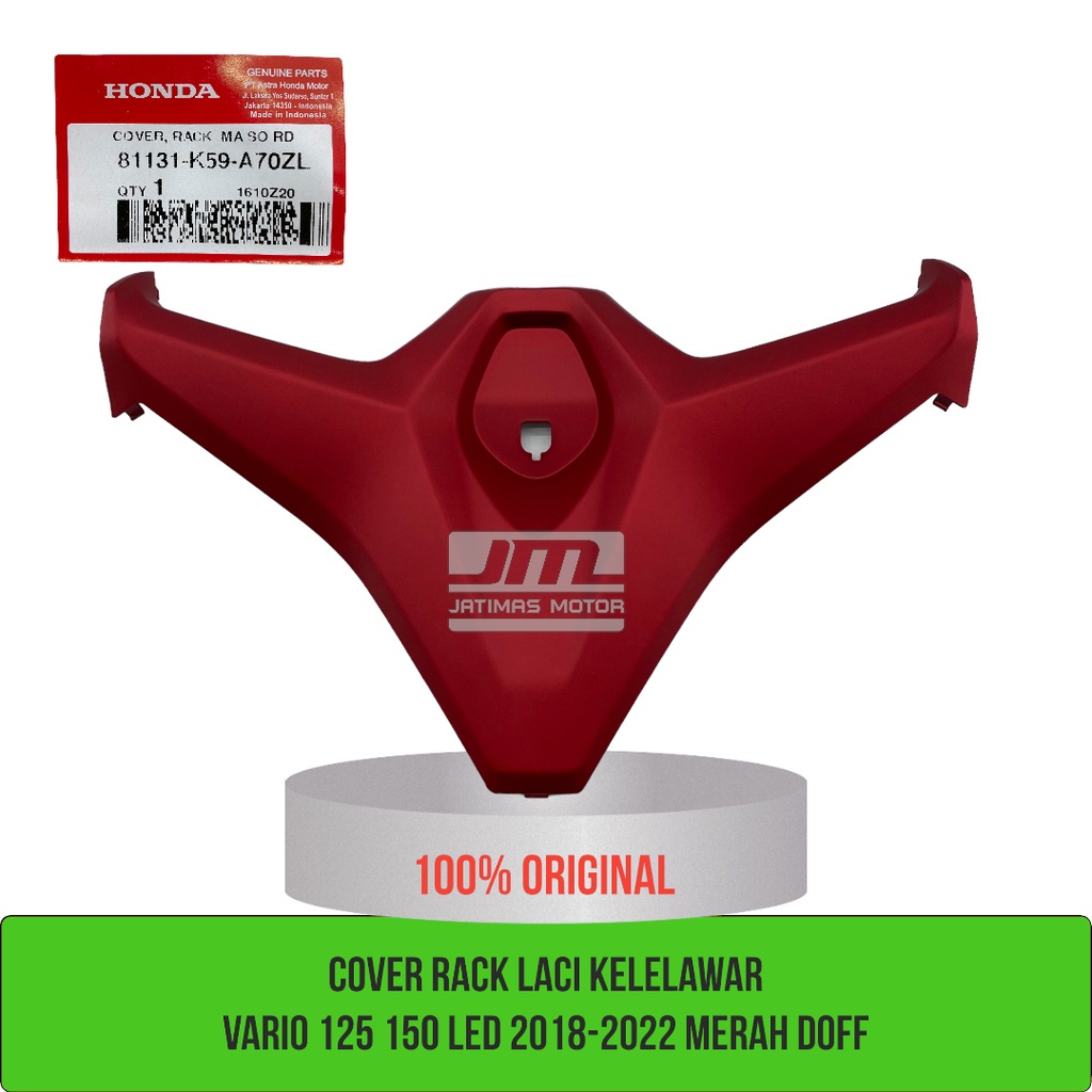 Cover rack laci kelelawar new vario 125 150 LED 2018-2022 merah doff 81131-K59-A70ZL