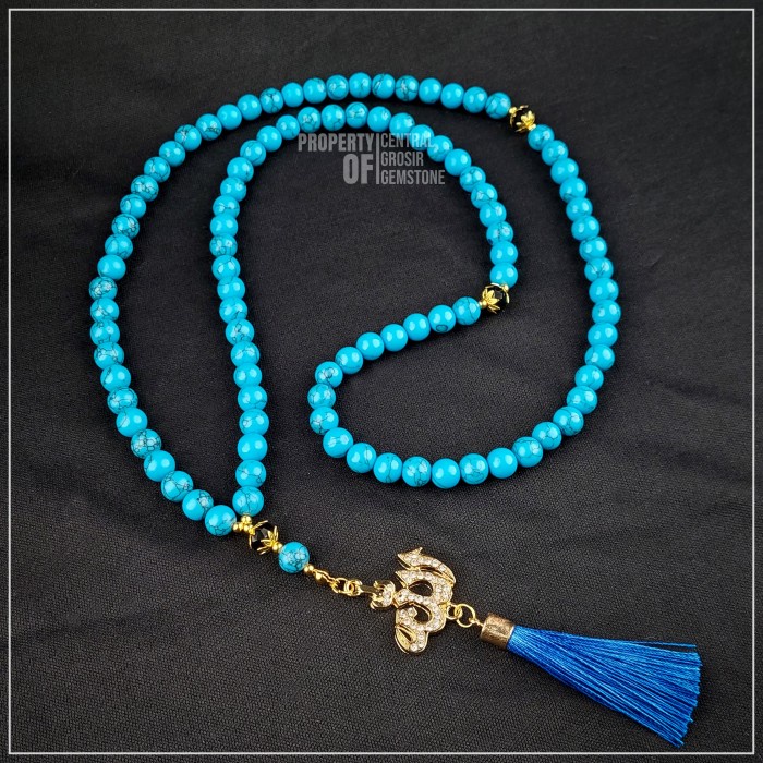 Tasbih 99 Butir Batu Pirus Biru Tasbeh Jokowi Habib Lutfi Turquoise