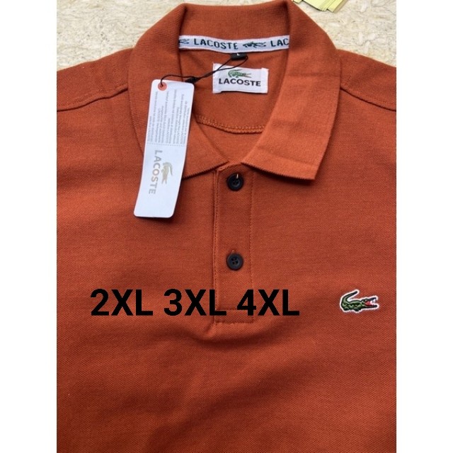 ✨BISA COD✨ -Kaos polo KHUSUS JUMBO pria lengan pendek / Kaos polo BIG SIZE branded - brown, 2XL Kaos