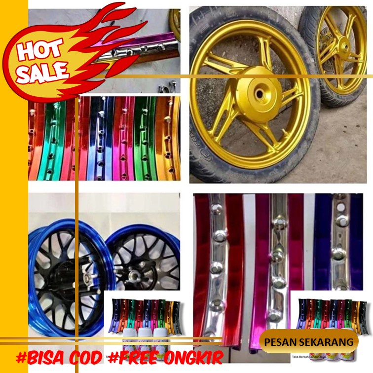 (OLES)12,5 ML CANDY PAINT Pewarna Logam Velg Candy Chrome motor mobil instant cat oles permanen