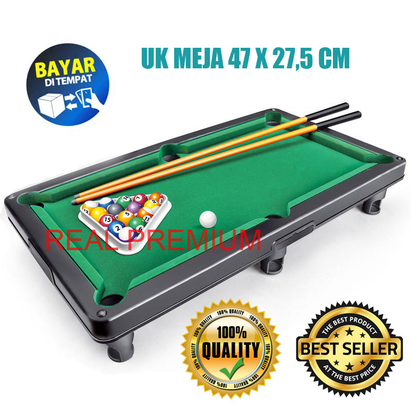 Mainan Billiard Mini / Meja Billiar Snooker Pool Table Set / Bola Billiar RM