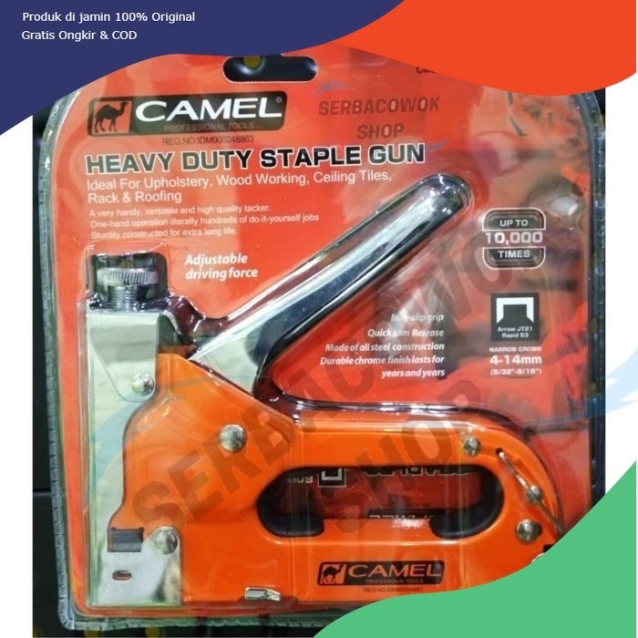 

Camel Mesin Tembak Heavy Duty Staples Gun Tembak Jok Gun Tacker 4-14mm