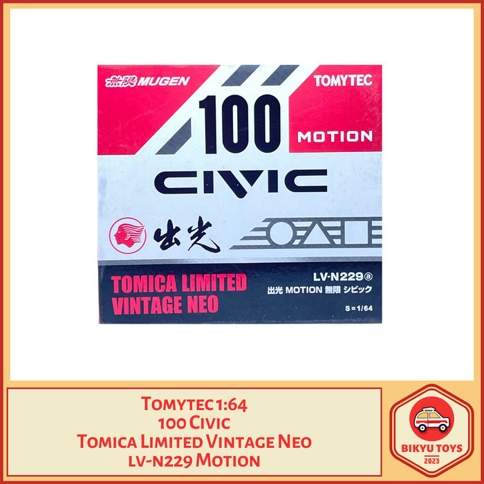 Tomytec TLV 1:64 #100 Honda Civic Mugen Tomica Limited Vintage Neo lv-n229 Motion