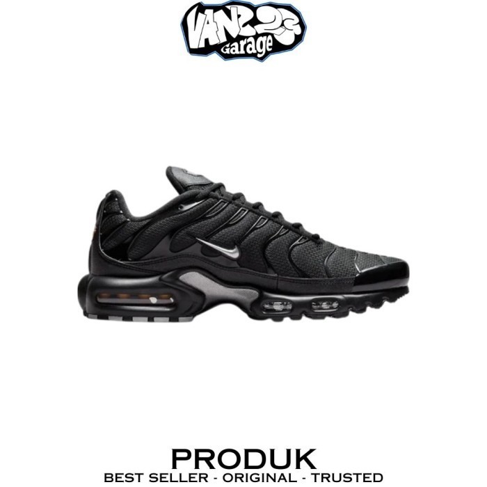 Sepatu Sneakers Nike Tn Plus Black Volt Silver 100% Original BNIB