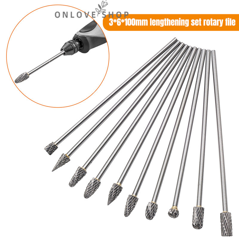 Kepala Poles Baja Tungsten Kepala Poles Putar Tuner Panjang Tunner Mata Gerinda Long Cuner Mata Bor-