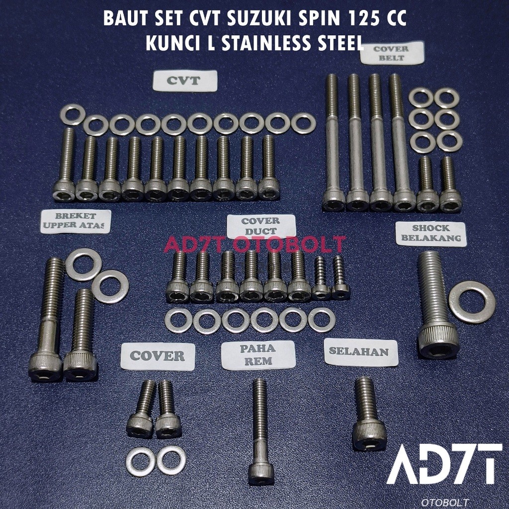 Baut CVT Suzuki Spin 125 Kunci L Stainless Steel