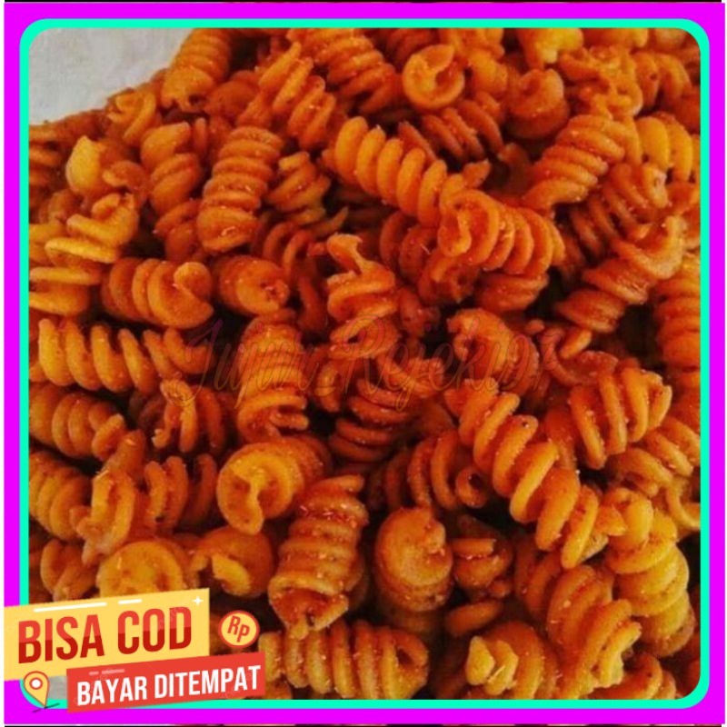 

1kg Makaroni keriting/ulir murah 8 varian rasa