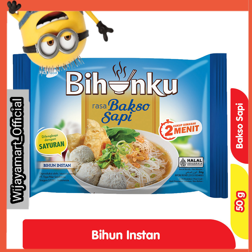 

Bihunku Bihun Instan Bakso Sapi 55 g