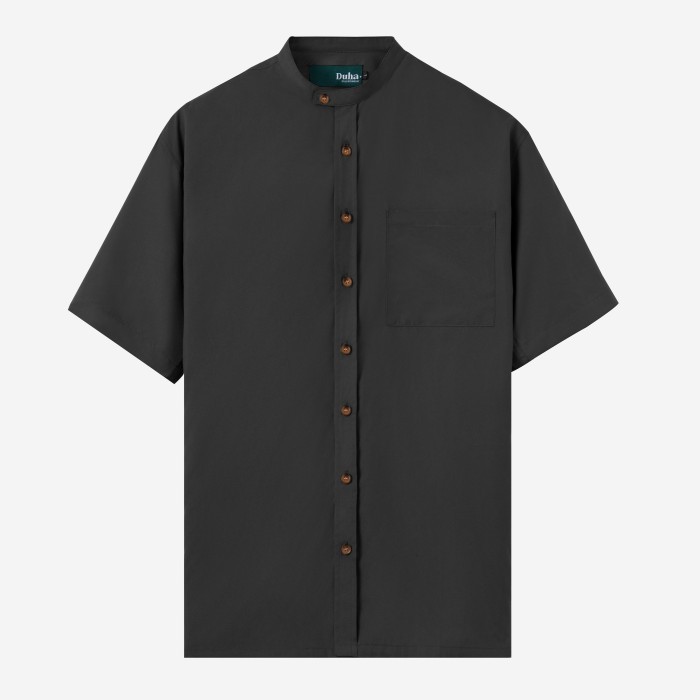 [Koko Terbaru Lebaran 2025] Baju Muslim Duha Muslimwear - Dhaw' Short Sleeve - Black - S