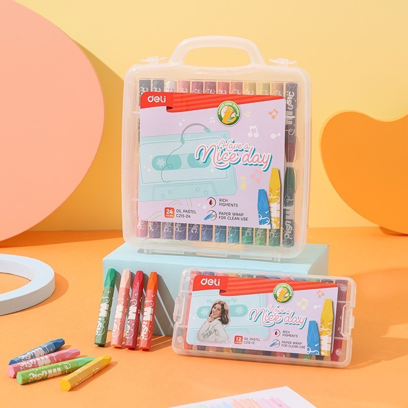

DELI CRAYON OIL PASTEL 12/24 WARNA HAVE A NICE DAY EDISI AGNES MO