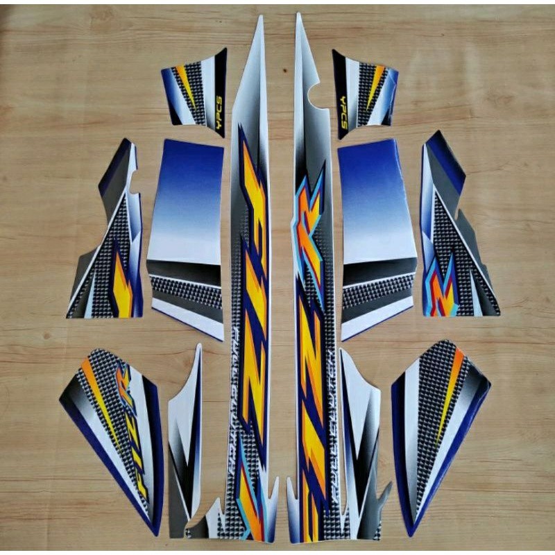 STRIPING FIZ R BIRU PUTIH 2004 LIS BODY FIZR F1ZR BIRU PUTIH 2004