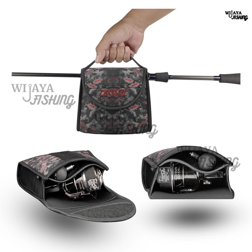 TAS PANCING TEMPAT REEL SPINNING FIRECAST REELCASE REEL POUCH PEMBUNGKUS REEL SPINNING