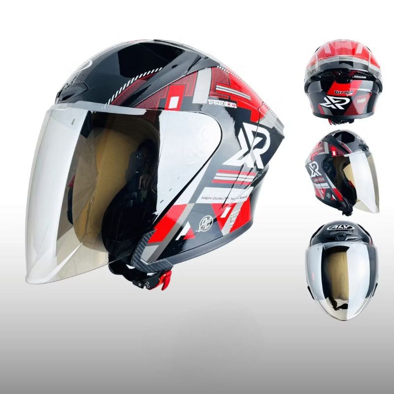 ALV ULTRON V2XR MOTIF NEW - HELM HALF FACE MOTIF STANDART SNI MURAH LAKU